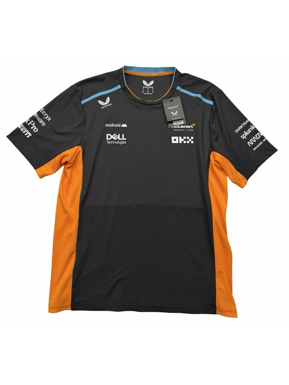 Castore McLaren F1 Team T-Shirt Dark Grey Blue Size L